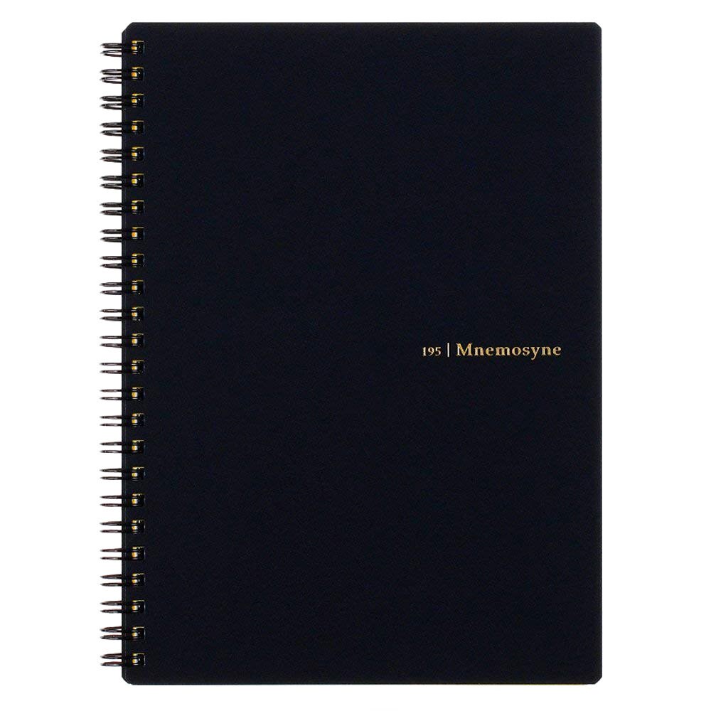Maruman Mnemosyne Black Ruled Spiral Notebook